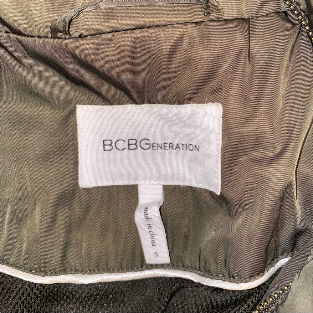 Bcbgeneration Army Green Utility Jacket With High… - image 3